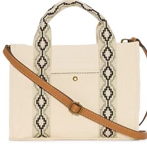 a.n.a Olivia Mini Satchel Tote Cotton Canvas NEW
